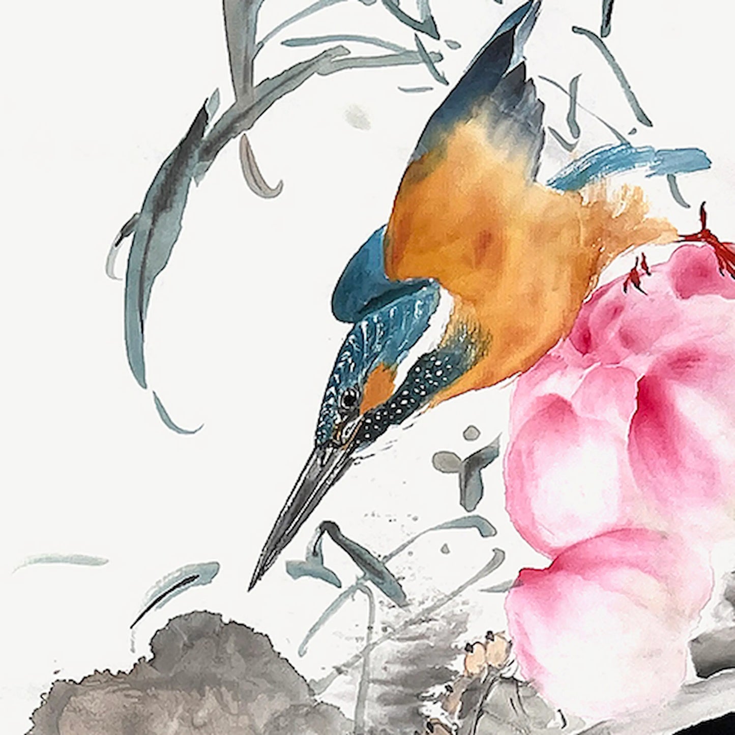Traditional Chinese Art Print-Oriental Style, Chinese Ink and Water Art, Home Art, Wall Art, Ink Painting, Calligraphy