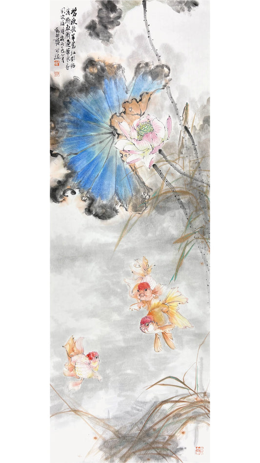 Wall Decor Chinese Art Bird Painting for Home Deco Home Art (138x49cm)