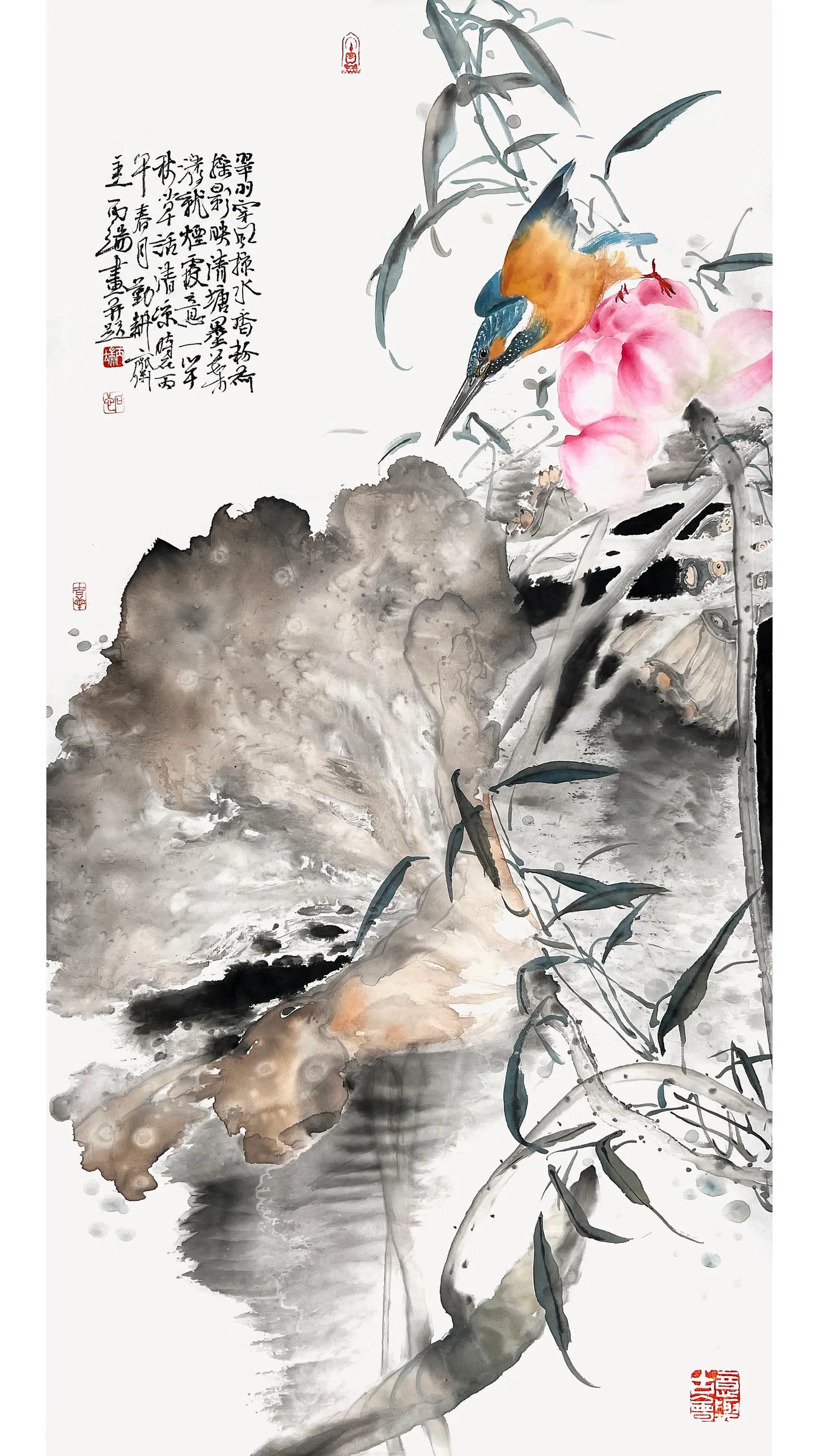 Traditional Chinese Art Print-Oriental Style, Chinese Ink and Water Art, Home Art, Wall Art, Ink Painting, Calligraphy